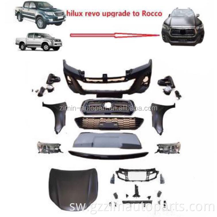 New Arrival high quality No-need-cut 100% fitment upgrade body kit for hilux upgrade to Rocco / Revo / Hilux 2016 +
